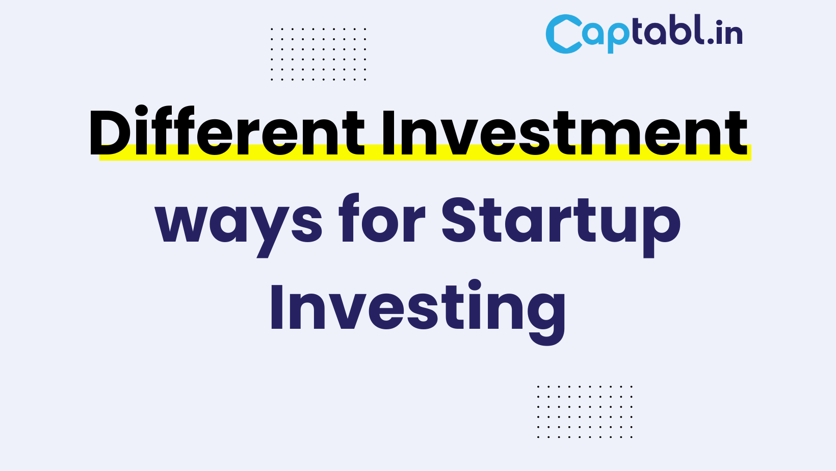 Startup Investing